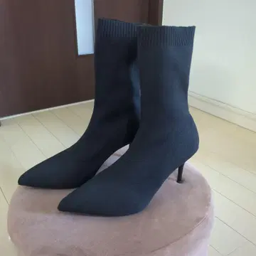 블랙 니트 삭스 부츠 39 (24.5)