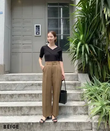 택 포함 미사용 새상품 베이스먼트 온라인 커브 배기 팬츠 S