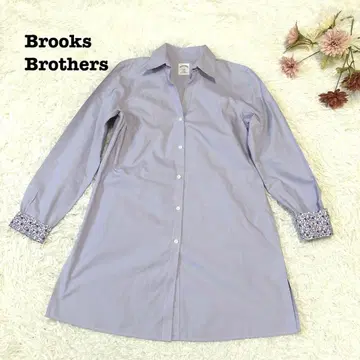 s.2263 [ 브룩스브라더스 ] 긴팔 셔츠 긴 길이 퍼플 새상품급 M