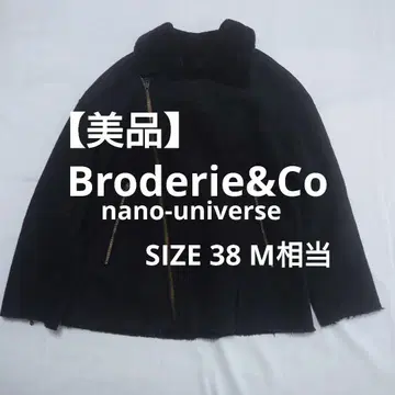 [ 새상품급 ] Broderie&Co 노카라 자켓 38 M 블랙