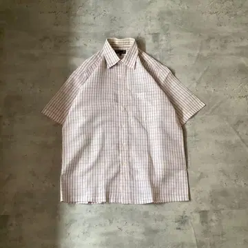 DAKS 닥스 반팔 셔츠 체크 핑크