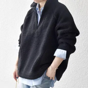 SHIPS any 보아 플리스 하프 지퍼 풀오버