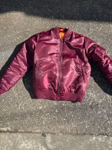 버건디 MA-1 플라이트 자켓