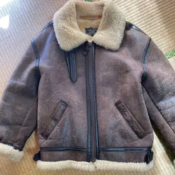 양가죽 플라이트 자켓 M 사이즈 브라운