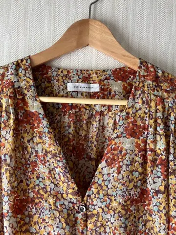 뷔르데사봉 가을 컬러 원피스 얇은 소재