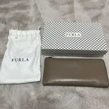 FURLA 베이지 장지갑 상자 수납 가방 포함