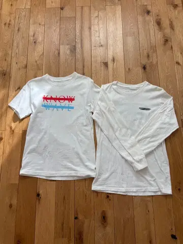 KNOW WAVE 긴팔 T셔츠 반팔 T셔츠 2장 세트