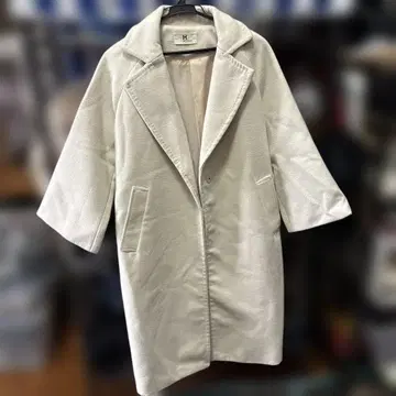 라이트 그레이 롱 코트 플리스풍