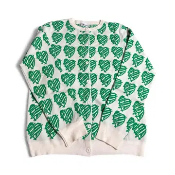 [ MELANY ] 하트 무늬 니트 가디건