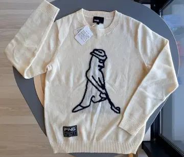 택 포함 새상품 PING 핑 골프 캐시미어 100% 니트 [ GOLD ]