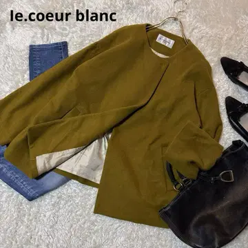 르쿨블랑 노카라 코트 숏 카멜 A라인 루즈핏