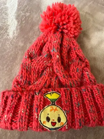 미시마루군 니트 모자 핑크