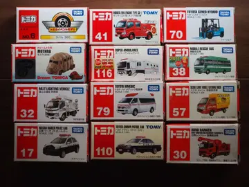 토미카 12대 세트 묶음 판매 단종 작업차 패트롤카 구급차