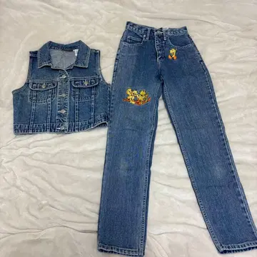 워너 브라더스 트위티 데님 세트 S 빈티지