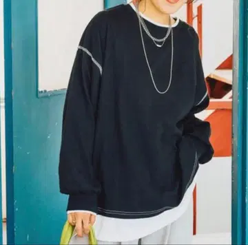 [인기 스태프 프로듀스] nikoand - 라쿠오샤 풀오버 롱 T