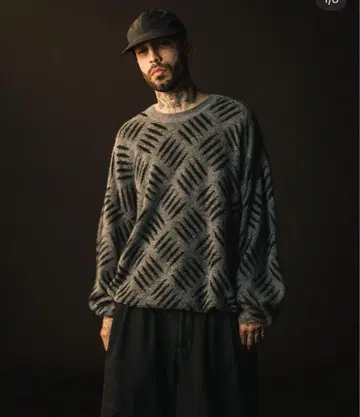 TIGHTBOOTH 모헤어 니트 L TBPR Checker Plate