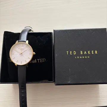 박스 있음 Ted Baker 쿼츠 손목시계 화이트/골드/블랙