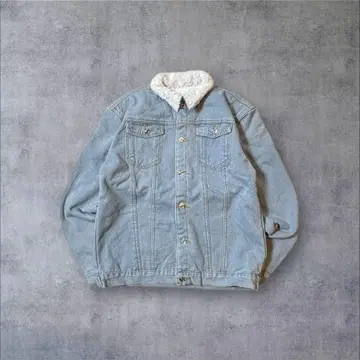 구제 의류 새상품급 보아 안감으로 따뜻한 데님 자켓 G 라이트 인디고