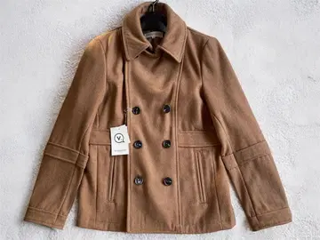 울 피코트 베이지 더블 버튼