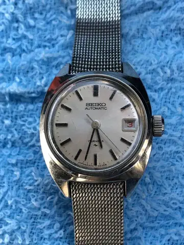 SEIKO 자동 와인딩 실버 손목시계