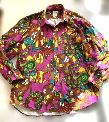 빈티지 wonder world 90년대 개성있는 셔츠