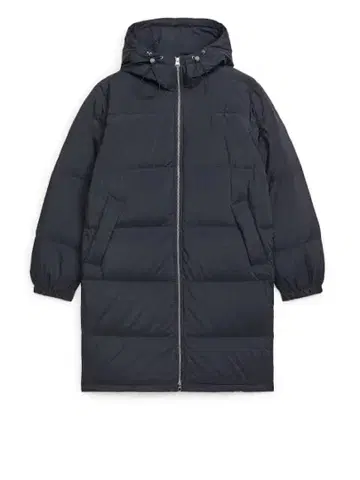 Arket 미들 기장 다운 코트 / S (EU 38) / 블랙