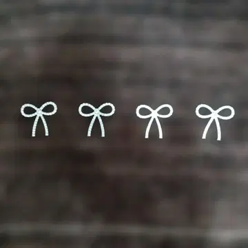 크리스탈 리본형 액세서리 4개 세트