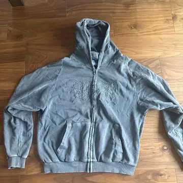 그레이 프론트 지퍼 후드 부착 후드티 가격 인하 가능