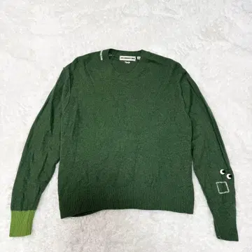 유니클로 x 안야 힌드마치 프리미엄 라무 크루넥 스웨터 XL 그린