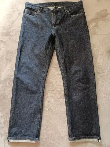 [ 새상품급 ] UNIQLO 레귤러 핏 청바지 셀비지 32인치