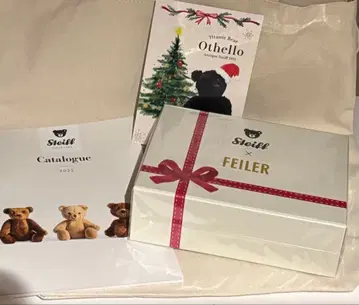 일본 니혼바시 미츠코시 FEILER 손수건 steiff 테디베어 키링