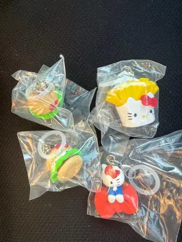 헬로키티 메지루시 액세서리 햄버거 감자 리본