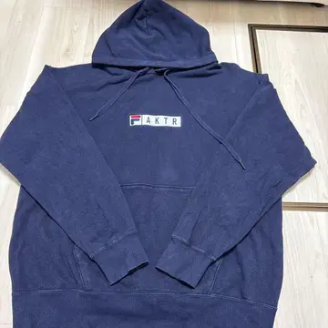 AKTR FILA 콜라보 네이비 후드티 L 사이즈