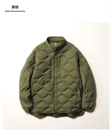 유니클로 화이트 마운티니어링 하이브리드 다운 자켓 올리브 XL