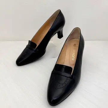 HIROFU 블랙 펌프스 스틸레토 24.5