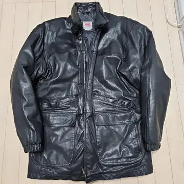 캔터베리 가죽 코트 가죽 다운