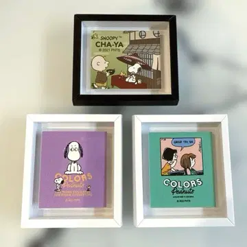 스누피 찻집 SNOOPY 미니 프레임 마그넷 스누피 타운 세트