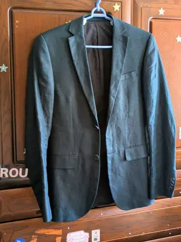 H&M 린넨 슬림핏 테일러드 자켓