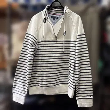 TOMMY HILFIGER 스트라이프 집업 스웨터