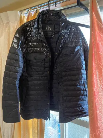 Armani Exchange 블랙 나일론 자켓 L