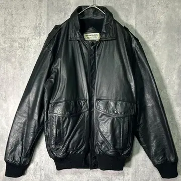 빈티지 A-2 카우 레더 자켓 블랙 보아 안감 천연 가죽 소가죽 일본제