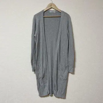 LABORATORY WORK (M) 버튼리스 롱 가디건 그레이