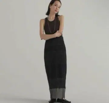 Louren 패턴 니트 펜슬 스커트 로렌