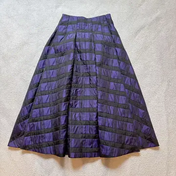 컨디션 최상 LE PHIL 체크 자카드 스커트 퍼플 사이즈 0