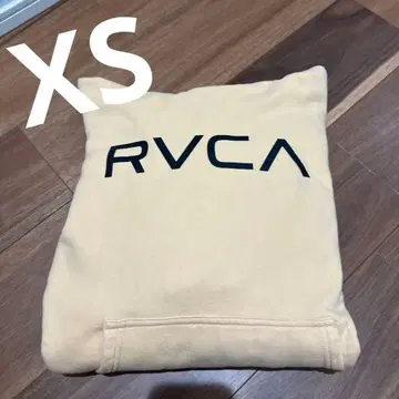 RVCA 연한 오렌지 후드 부착 후드티 XS