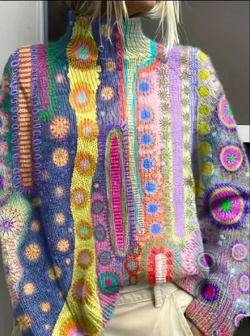 개성있는 얇은 소재 풀오버 하이넥 상의