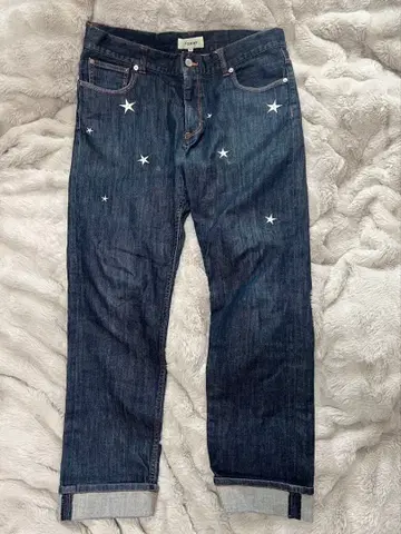 TOMMY 별 자수 다크 데님 XL