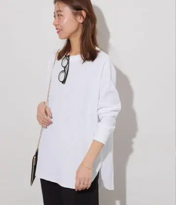 relume TC 와플 오버 사이즈 롱 슬리브 T셔츠 화이트