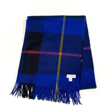 Joshua Elis 대형 스톨 머플러 캐시미어 100% 블루