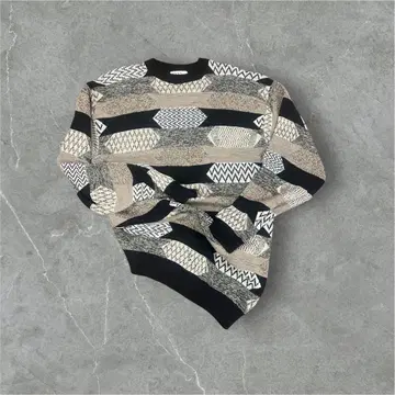 INXS 기하학 패턴 니트 캐나다제 90년대